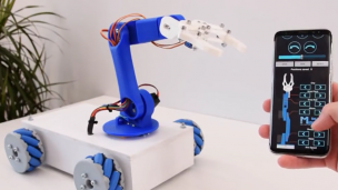 DIY Arduino机器人手臂和麦克纳姆轮机器人自动操作