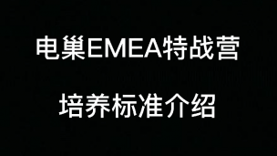 电巢EMEA特战营培养标准介绍